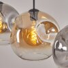Ripoll lampa wisząca, kula świetlna, lampa wisząca bursztynowy, przezroczysty, przydymiony, 3-punktowe