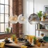 Ripoll lampa wisząca, kula świetlna, lampa wisząca bursztynowy, przezroczysty, przydymiony, 3-punktowe