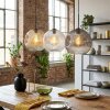 Ripoll lampa wisząca, kula świetlna, lampa wisząca bursztynowy, przezroczysty, przydymiony, 3-punktowe