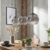 Ripoll lampa wisząca, kula świetlna, lampa wisząca przezroczysty, przydymiony, 3-punktowe
