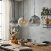 Ripoll lampa wisząca, kula świetlna, lampa wisząca bursztynowy, przezroczysty, przydymiony, 3-punktowe