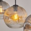 Ripoll lampa wisząca, kula świetlna, lampa wisząca bursztynowy, przezroczysty, przydymiony, 3-punktowe