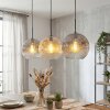 Ripoll lampa wisząca, kula świetlna, lampa wisząca bursztynowy, przezroczysty, przydymiony, 3-punktowe