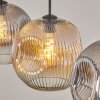 Ripoll lampa wisząca, kula świetlna, lampa wisząca bursztynowy, przezroczysty, przydymiony, 3-punktowe
