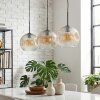 Ripoll lampa wisząca, kula świetlna, lampa wisząca bursztynowy, przezroczysty, 3-punktowe