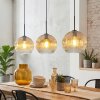 Ripoll lampa wisząca, kula świetlna, lampa wisząca bursztynowy, przezroczysty, 3-punktowe