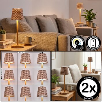 Salgadinho Zewnętrzna lampa stołowa, Lampa stołowa LED Ecru, 1-punktowy