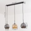 Ripoll lampa wisząca, kula świetlna, lampa wisząca bursztynowy, przydymiony, 3-punktowe