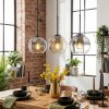 Koyoto lampa wisząca, kula świetlna, lampa wisząca bursztynowy, przezroczysty, przydymiony, 3-punktowe