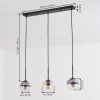 Koyoto lampa wisząca, kula świetlna, lampa wisząca bursztynowy, przezroczysty, przydymiony, 3-punktowe