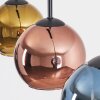 Koyoto lampa wisząca, kula świetlna, lampa wisząca niebeieski, złoty, miedziany, 3-punktowe