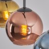 Koyoto lampa wisząca, kula świetlna, lampa wisząca niebeieski, złoty, miedziany, 3-punktowe