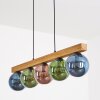 Gastor lampa wisząca, kula świetlna, lampa wisząca kolory naturalne, czarny, 5-punktowe