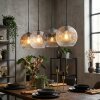 Ripoll lampa wisząca, kula świetlna, lampa wisząca bursztynowy, przezroczysty, przydymiony, 4-punktowe