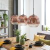 Ripoll lampa wisząca, kula świetlna, lampa wisząca przezroczysty, miedziany, 3-punktowe