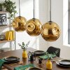 Ripoll lampa wisząca, kula świetlna, lampa wisząca złoty, 3-punktowe
