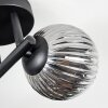 Chehalis lampa sufitowa, kula świetlna bursztynowy, chrom, przydymiony, 3-punktowe