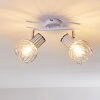 Barakaldo Lampa Sufitowa chrom, biały, 2-punktowe