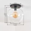 Koyoto lampa sufitowa, kula świetlna 30 cm przezroczysty, 1-punktowy