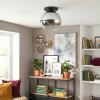 Koyoto lampa sufitowa, kula świetlna 30 cm chrom, przezroczysty, przydymiony, 1-punktowy