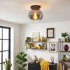 Koyoto lampa sufitowa, kula świetlna 30 cm chrom, przezroczysty, przydymiony, 1-punktowy
