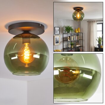 Koyoto lampa sufitowa, kula świetlna 25 cm zielony, 1-punktowy