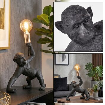 lampa małpa  Kemor lampa stołowa złoty, czarny, 1-punktowy