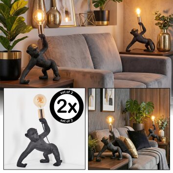 Kemor lampa stołowa złoty, czarny, 1-punktowy