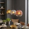 Ripoll lampa wisząca, kula świetlna, lampa wisząca chrom, złoty, przezroczysty, miedziany, przydymiony, 3-punktowe
