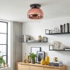Koyoto lampa sufitowa, kula świetlna 30 cm przezroczysty, miedziany, 1-punktowy