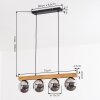 Gastor lampa wisząca, kula świetlna, lampa wisząca kolory naturalne, czarny, 4-punktowe