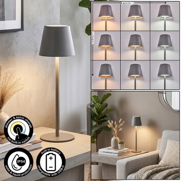 Salgadinho zewnętrzna lampa stołowa, lampa stołowa LED szary, 1-punktowy