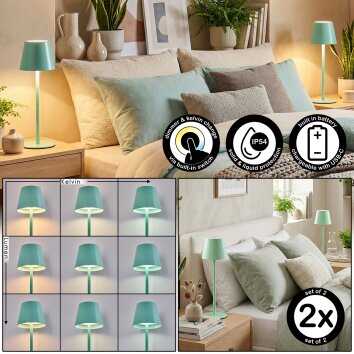 Salgadinho zewnętrzna lampa stołowa, lampa stołowa LED zielony, 1-punktowy