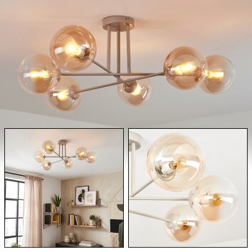 Gastor lampa sufitowa, kula świetlna piaskowy, 6-punktowe