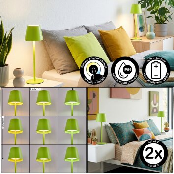 Salgadinho zewnętrzna lampa stołowa, lampa stołowa LED zielony, 1-punktowy