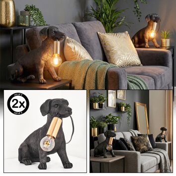 lampa pies  Jomil lampa stołowa złoty, czarny, 1-punktowy