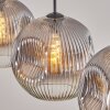 Ripoll lampa wisząca, kula świetlna, lampa wisząca przezroczysty, przydymiony, 3-punktowe