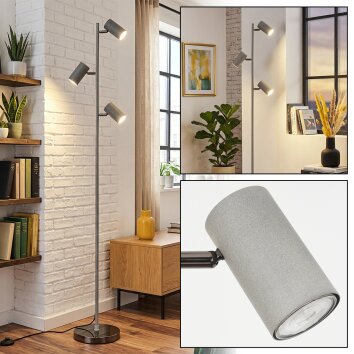 Javel lampa stojąca LED szary, czarny, 3-punktowe