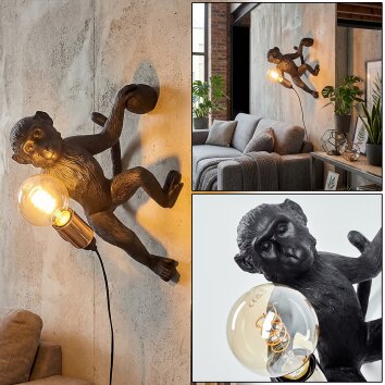 Leonix kinkiet złoty, czarny, 1-punktowy