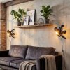 lampa małpa  Leonix kinkiet złoty, czarny, 1-punktowy