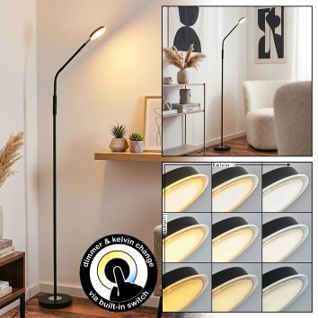 Kavin lampa stojąca LED chrom, czarny, 1-punktowy