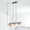Folar lampa wisząca, lampa wisząca LED czarny, 3-punktowe