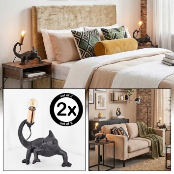 Lyrion lampa stołowa złoty, czarny, 1-punktowy