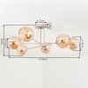 Koyoto lampa sufitowa, kula świetlna 78 cm piaskowy, 6-punktowe