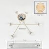 Koyoto lampa sufitowa, kula świetlna 78 cm piaskowy, 6-punktowe