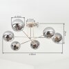 Gastor lampa sufitowa, kula świetlna 80 cm piaskowy, 6-punktowe