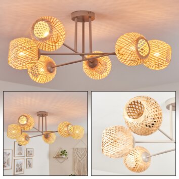 Basto lampa sufitowa, kula świetlna piaskowy, 6-punktowe