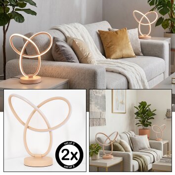 Jolor lampa stołowa LED piaskowy, 1-punktowy