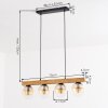 Gastor lampa wisząca, kula świetlna, lampa wisząca kolory naturalne, czarny, 4-punktowe