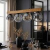 Gastor lampa wisząca, kula świetlna, lampa wisząca kolory naturalne, czarny, 4-punktowe